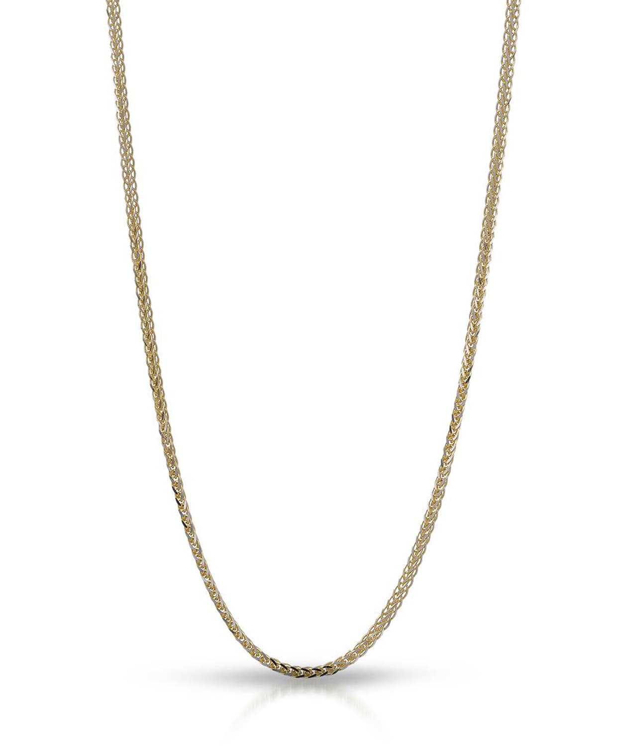 0.8mm 14k Two-Tone Gold Square Wheat Chain View 1