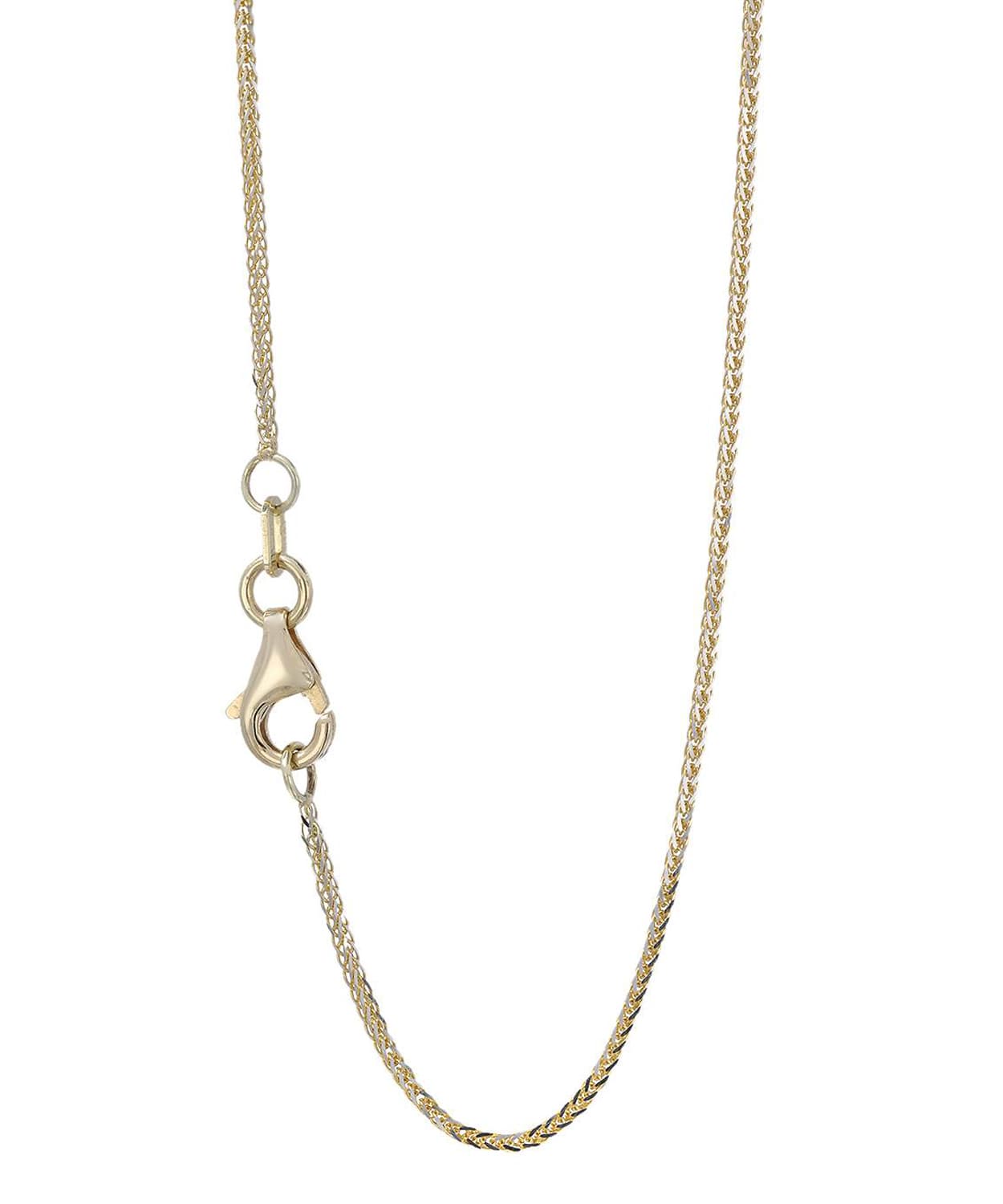 0.8mm 14k Two-Tone Gold Square Wheat Chain View 2