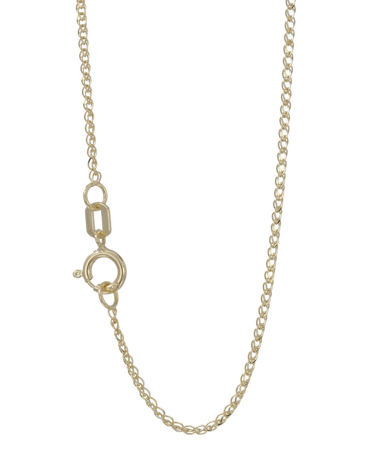 1.15mm 14k Yellow Gold Square Wheat Chain View 2