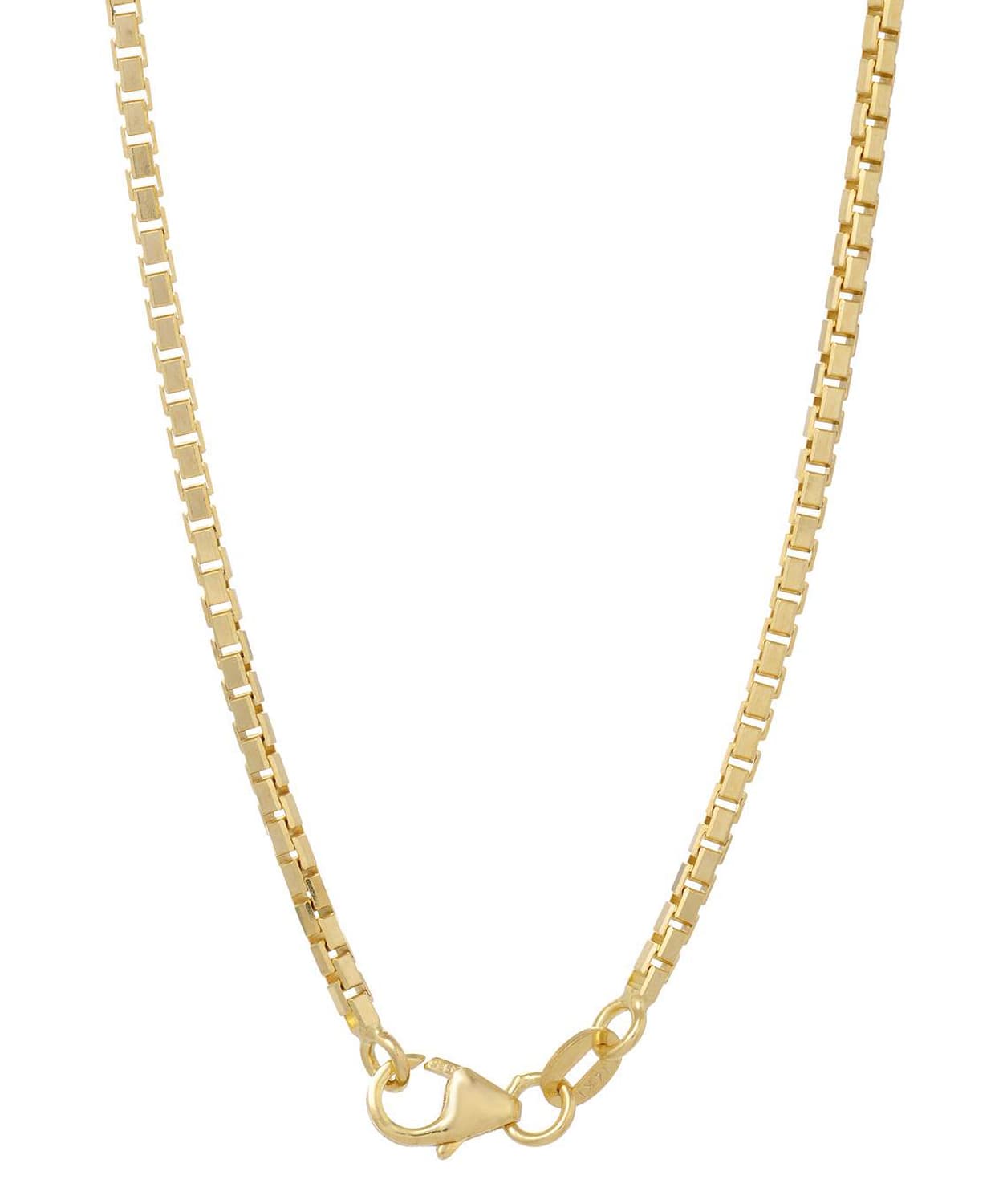 Dapper Man Collection 2.0mm 14k Yellow Gold Box Chain View 2