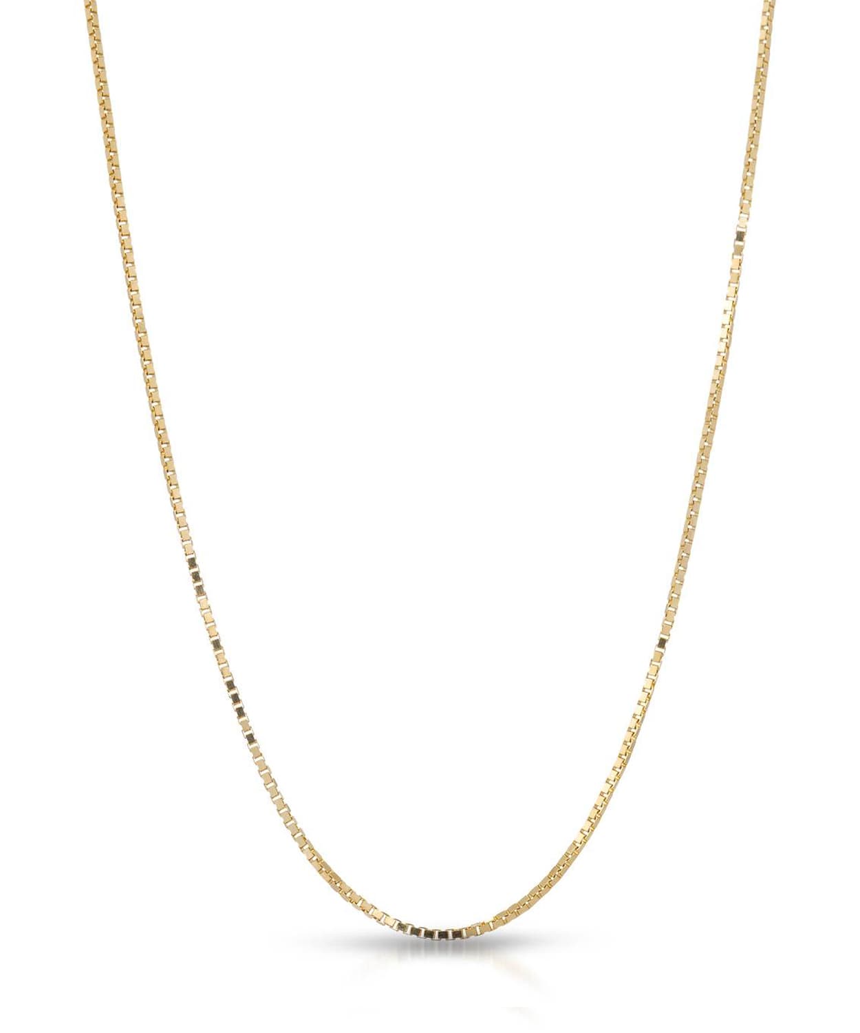 0.7mm 14k Yellow Gold Box Adjustable Chain View 1