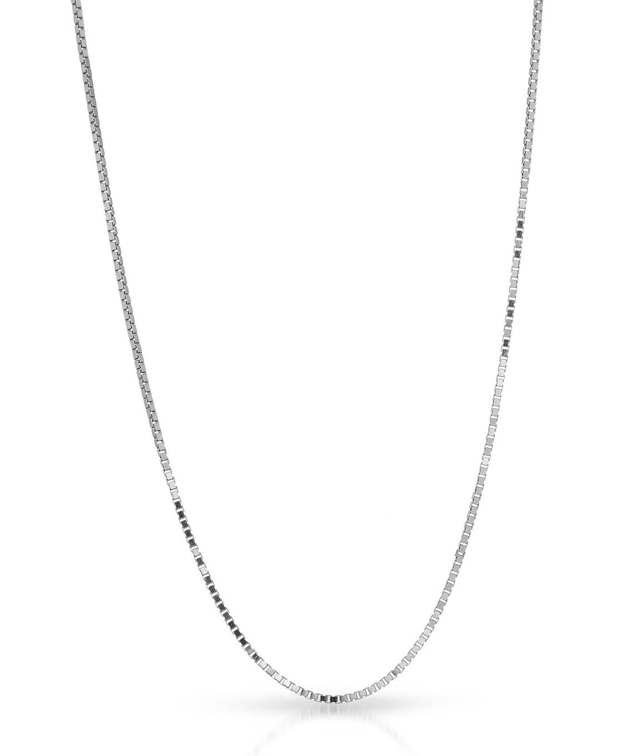 0.7mm 14k White Gold Box Adjustable Chain View 1