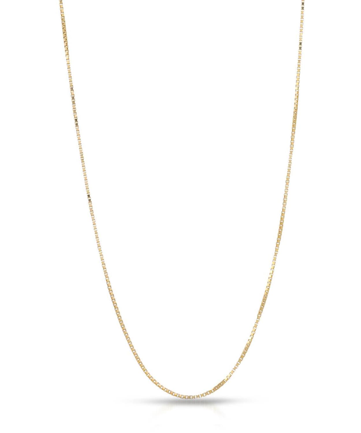 0.5mm 14k Yellow Gold Box Adjustable Chain View 1