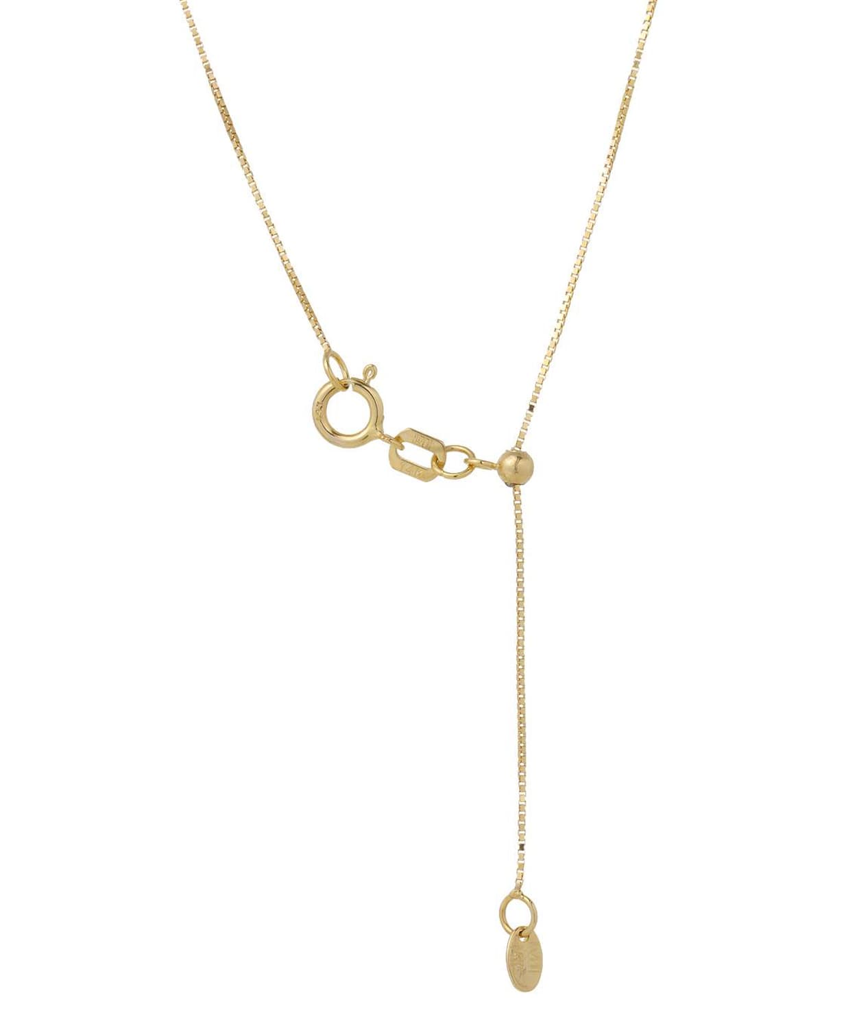 0.5mm 14k Yellow Gold Box Adjustable Chain View 2