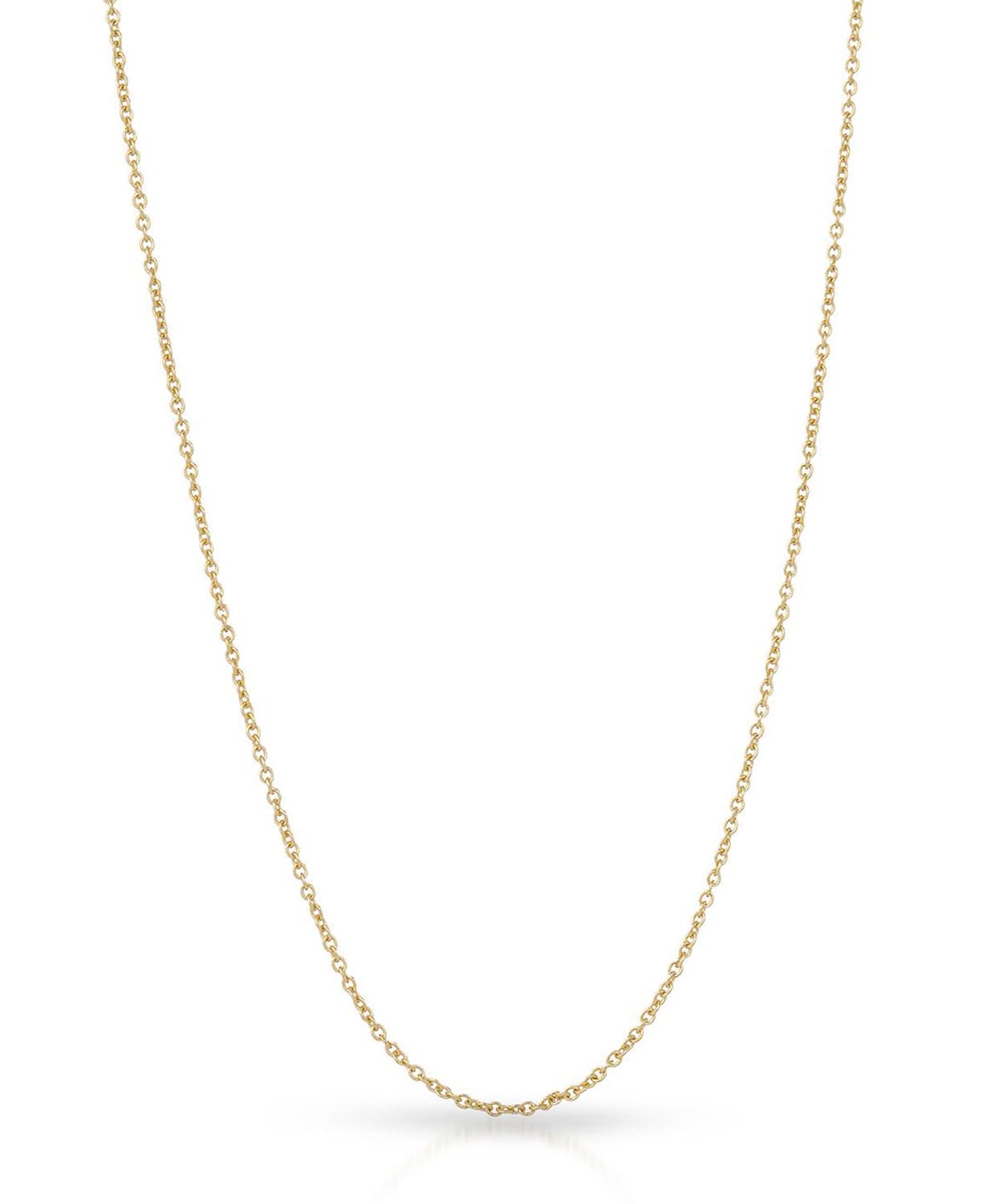 1.1mm 14k Yellow Gold Rolo Adjustable Chain View 1