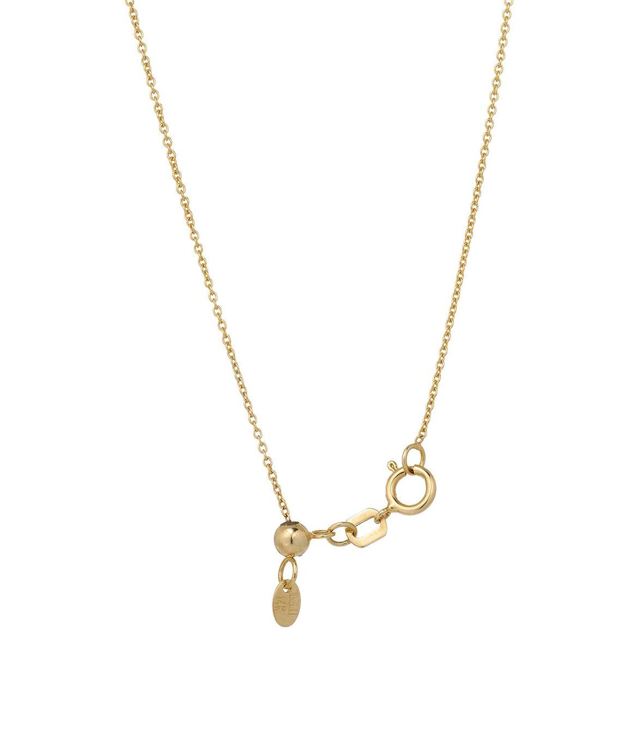 1.1mm 14k Yellow Gold Rolo Adjustable Chain View 2