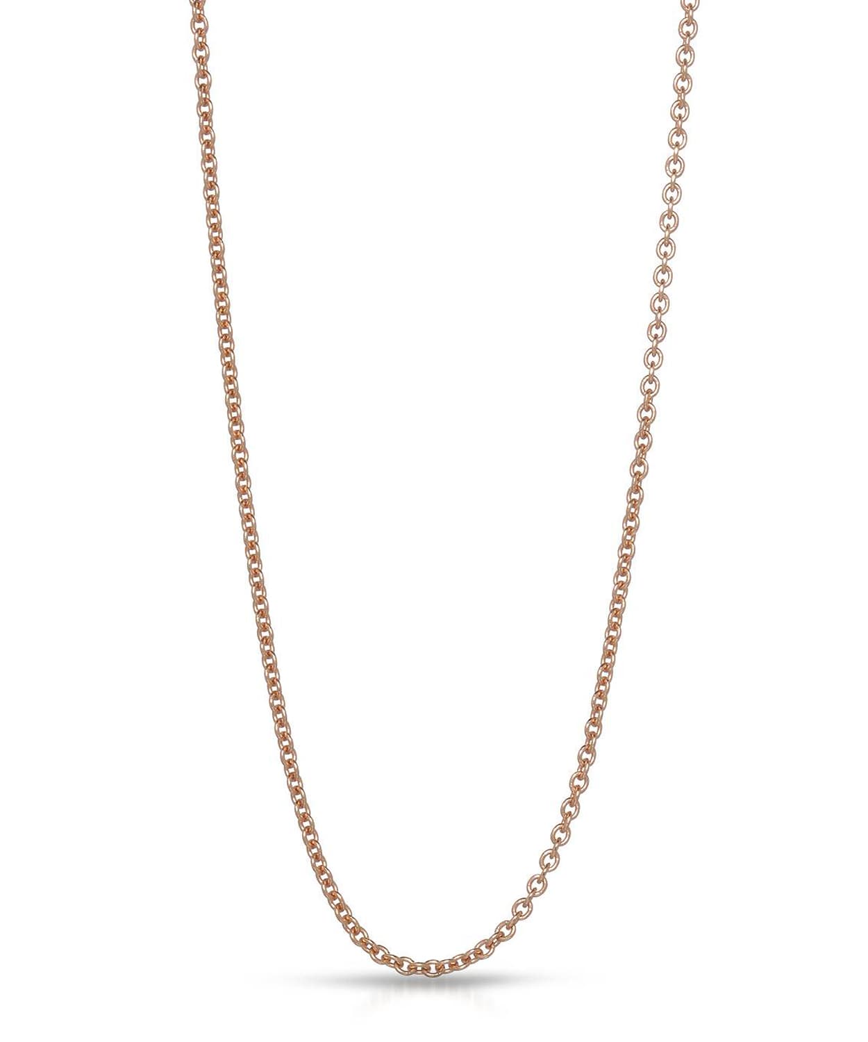 1mm 14k Rose Gold Rolo Adjustable Chain View 1
