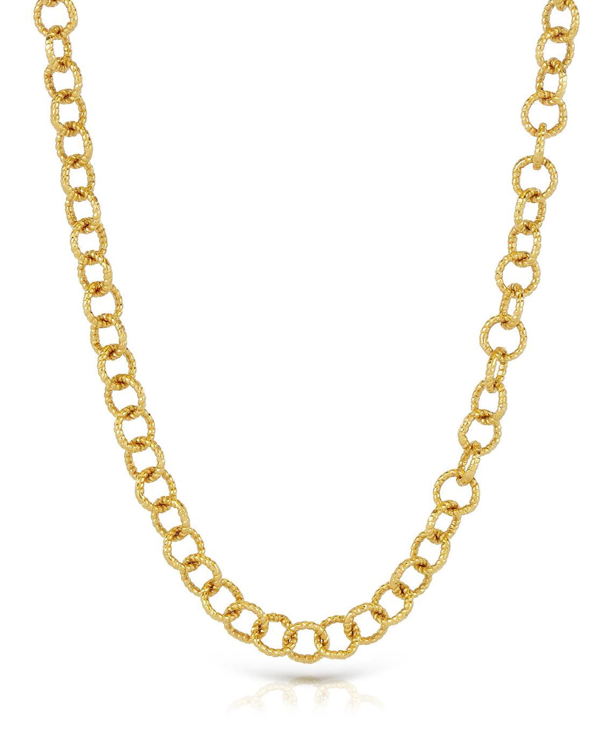 2.7mm 14k Yellow Gold Textured Link Chain View 1