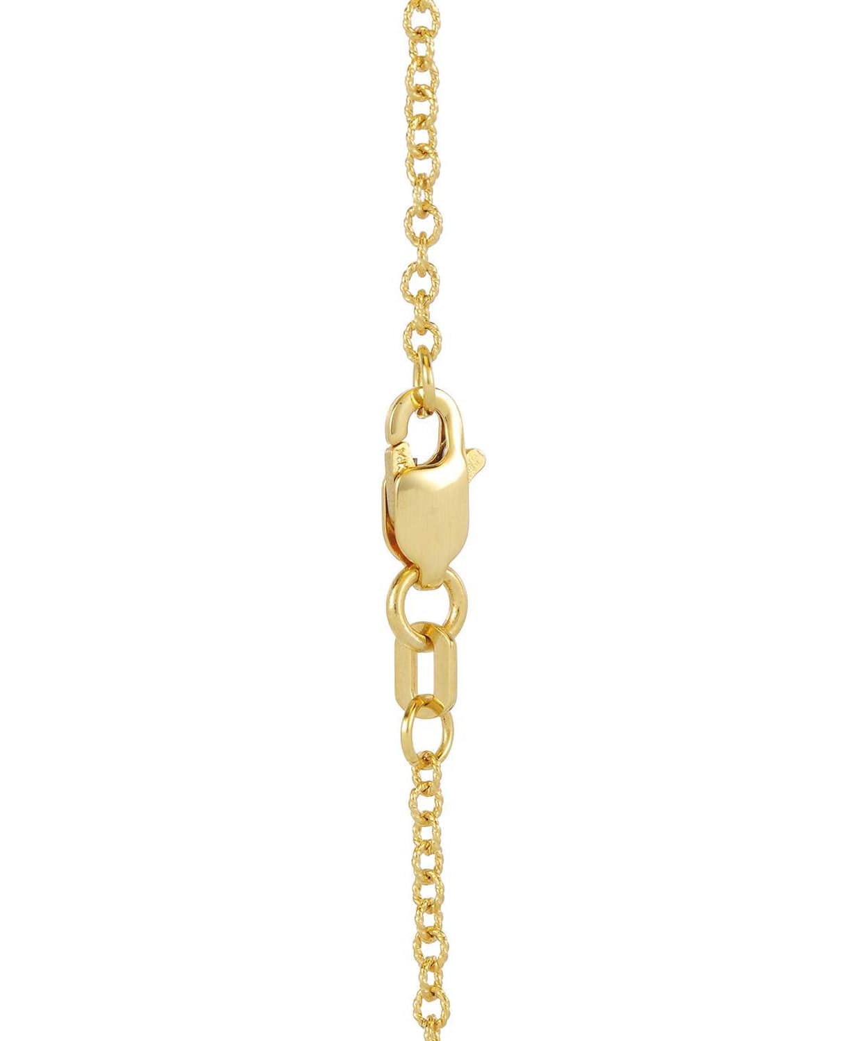 1.6mm 14k Yellow Gold Textured Link Chain View 2