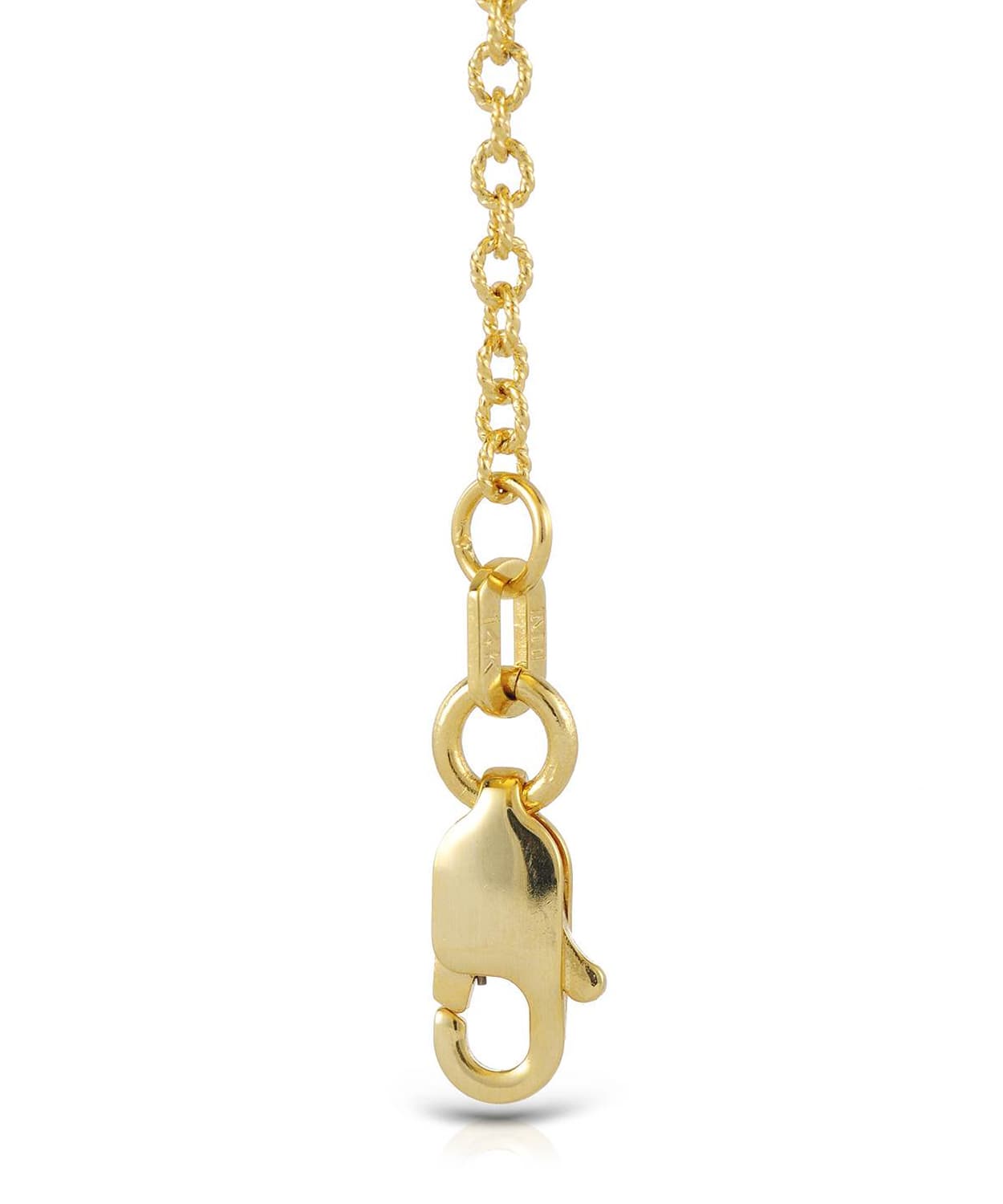 1.6mm 14k Yellow Gold Textured Link Chain View 3