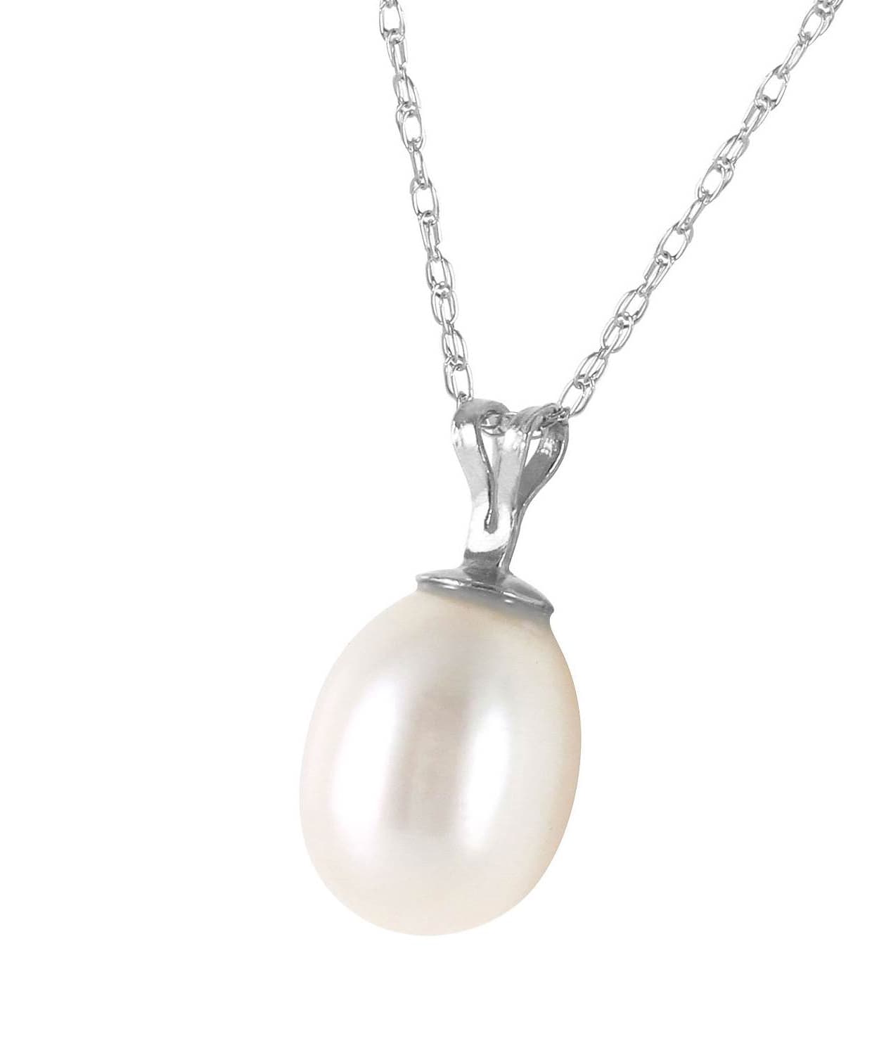 Natural Freshwater Pearl 14k Gold Pendant With Chain View 4