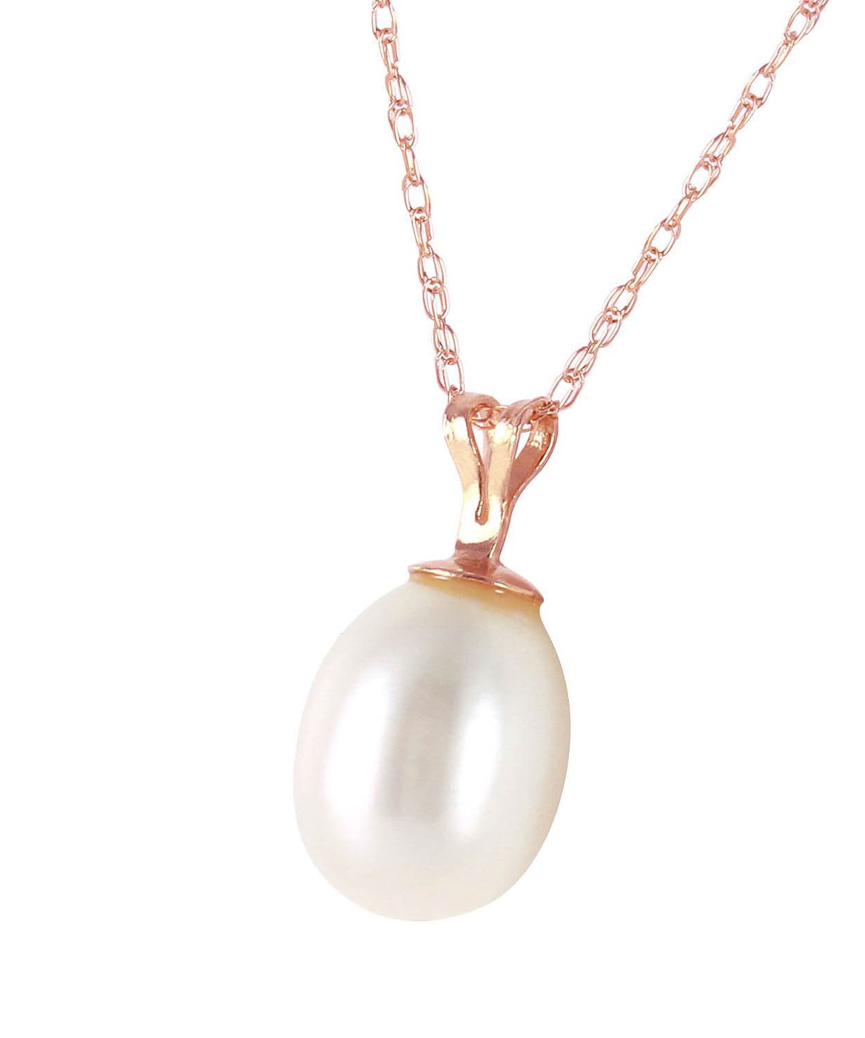 Natural Freshwater Pearl 14k Gold Pendant With Chain View 6