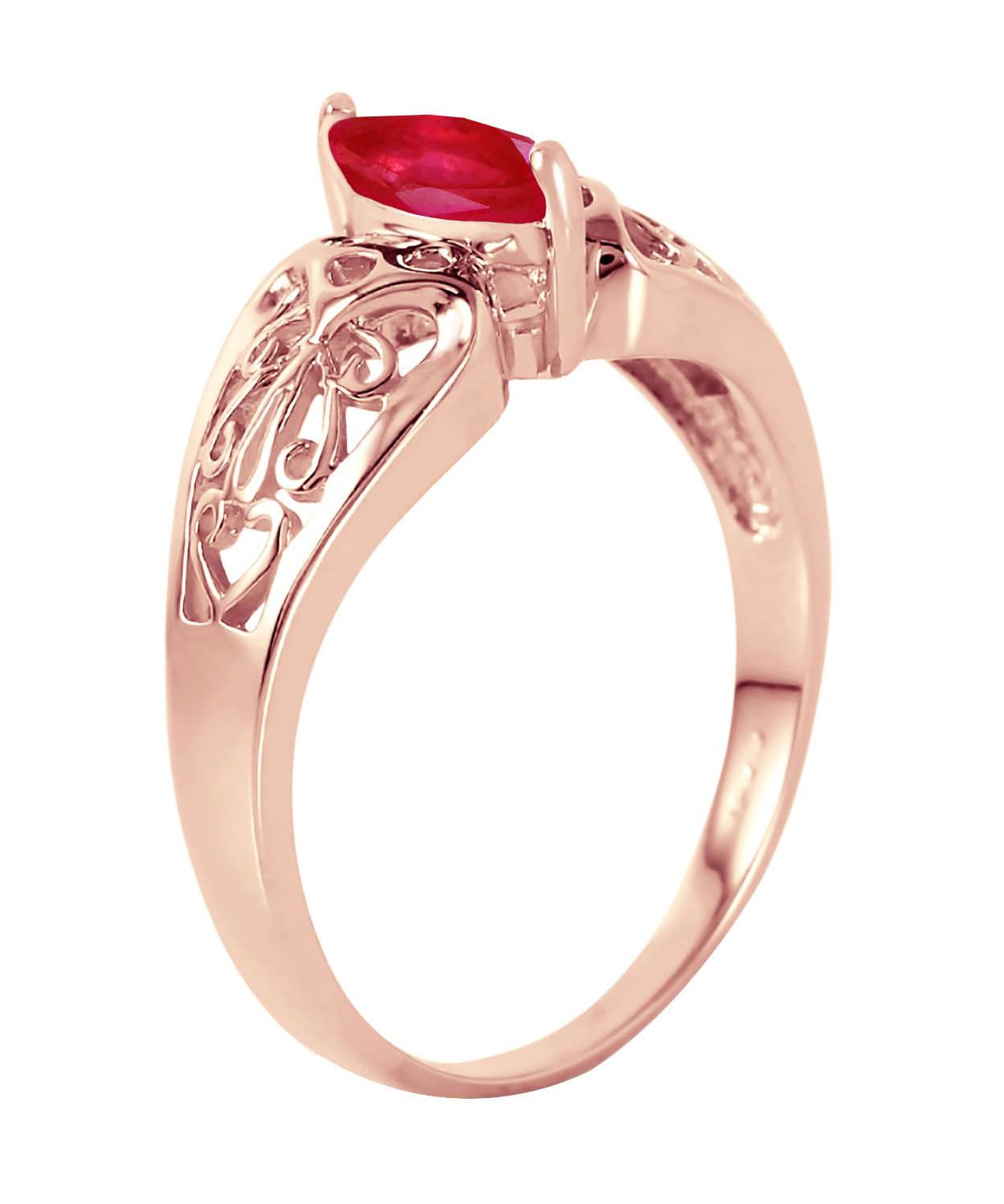 0.20 ctw Composite Ruby 14k Gold Marquise Right Hand Ring View 9