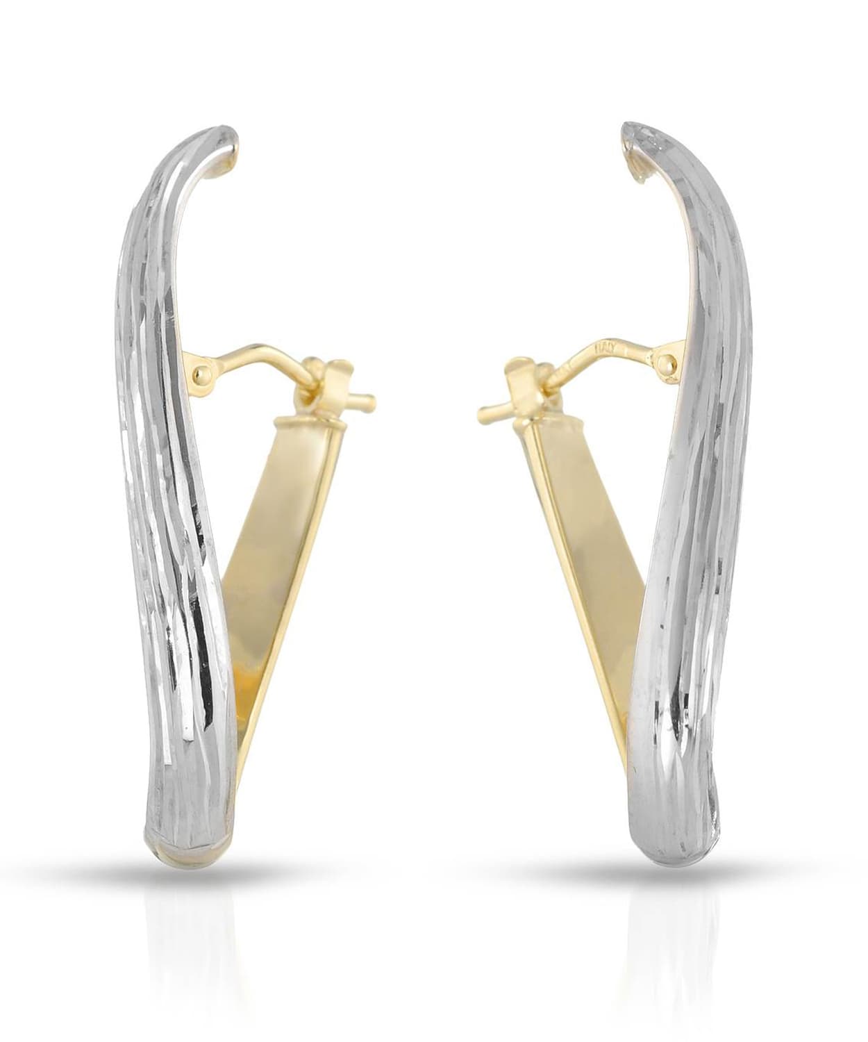 14k Gold Contemporary Earrings View 1