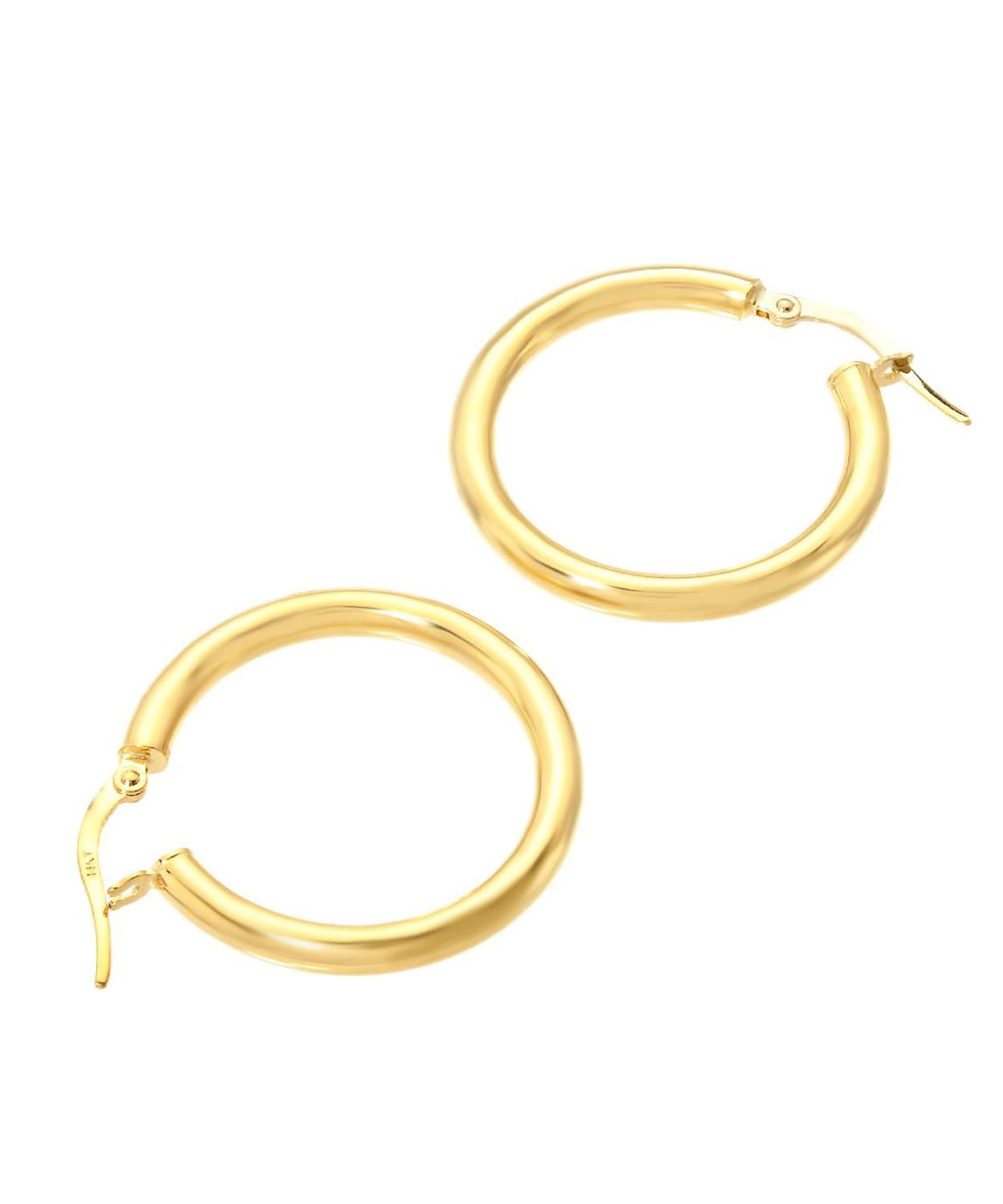 Esemco 14k Yellow Gold Classic Hoop Earrings View 2