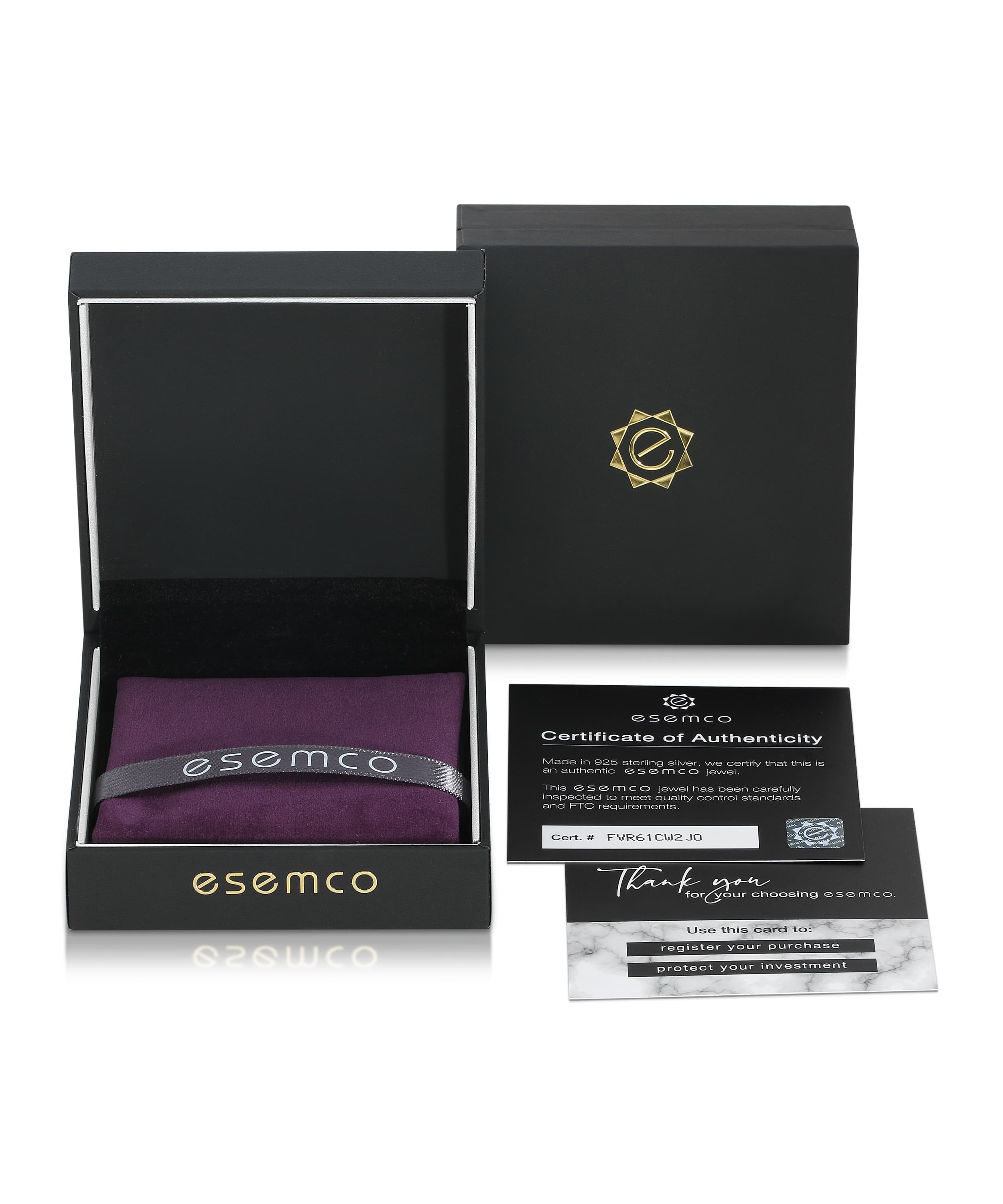 ESEMCO 14k White Gold Hoop Earrings